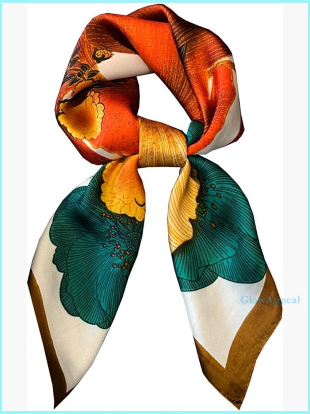 Lightweight Silk Satin Scarf 27.5x27.5 Inch Polyester Head Neck Accessory